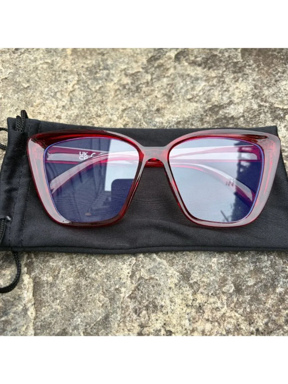 Red Cat Eye Blue Light Blocking Glasses Clear Lens Fashion Eyewear NEW